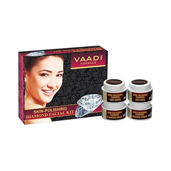 Kit facial de Vaadi Herbals - kit facial de diamant de peau-polissage - tout normal - approprié à tous les types de peau et t...
