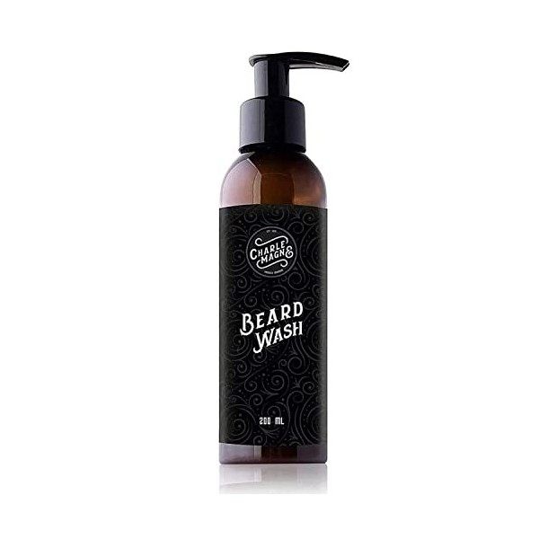 Charlemagne Beard Wash - Savon à barbe et Shampooing à pour barbe hommes Made in Germany - Gel nettoyant pour la barbe Beard 