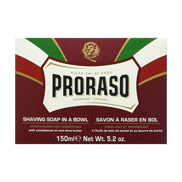 Proraso - Savon - Barbes dures - Emolient et nourrissant - Au beurre de karité