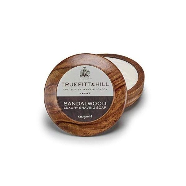 Truefitt & Hill Wooden Shaving Bowl and Sandalwood Soap