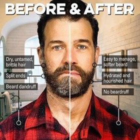 Gnarly Joe Shampoing à barbe 100&nbsp;% naturel au savon noir africain/huile d’argan/beurre de karité/huile de coco idéal pour les