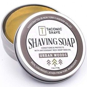 Taconic Shave Salon de coiffure Qualité Urban Woods rasage Savon à lhuile de graines de chanvre riche en antioxydants - avec