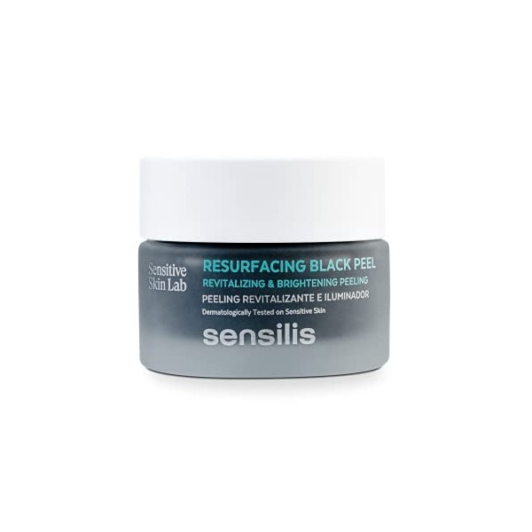 Sensilis - Resurfacing Black Peel, Peeling Énergisant et Illuminateur avec Vitamine C, pour Peaux Séches, Mixtes et Grasses -...