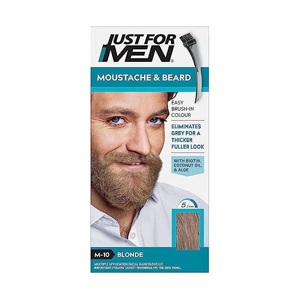 Just For Men Moustache & Barbe Teinture Barbe, M55 - Vrai Noir