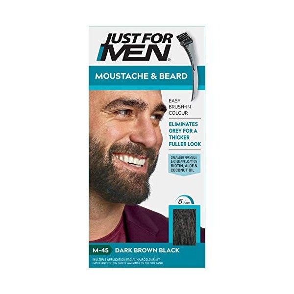 Just For Men Moustache & Barbe Teinture Barbe, M55 - Vrai Noir