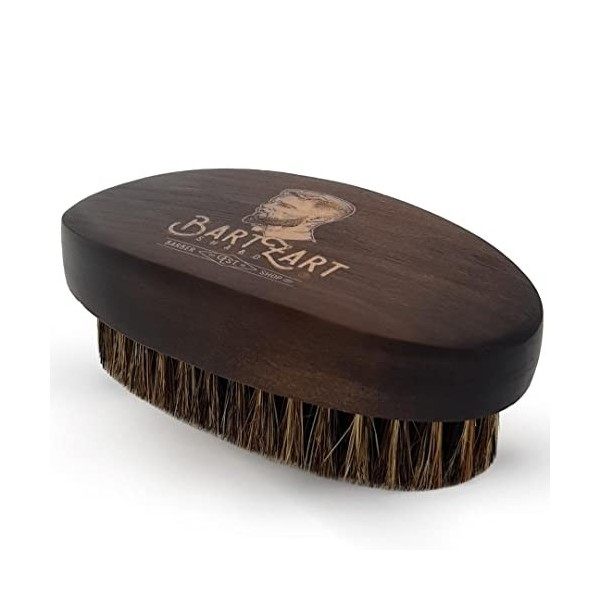 BartZart Shabo Brosse à barbe en poils de sanglier I Brosse à barbe I Brosse à barbe avec manche en bois et poils de sanglier