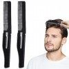 Lot de 2 peignes à barbe pliables pour homme, peigne à moustache, peigne à cheveux lisse pour homme, peigne à barbe et à mous