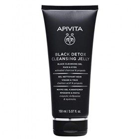 Gel Nettoyant Noir 150ml Black Détox Visage & Yeux Apivita Gommage / Exfoliants