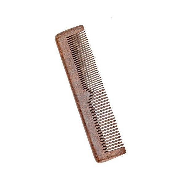 Peigne à barbe, peigne à barbe portable pour hommes en bois de santal anti-statique barbe moustache peigne de coiffure