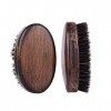 Brosse à raser avec poils de sanglier pour le toilettage et le ramollissement des poils du visage Manche élégant en bois noir