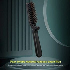 Brosse à Barbe  , Brosse à Barbe Pliable pour Barbe     Apparence Simple Faux Poils pour le Voyage pour les Hommes