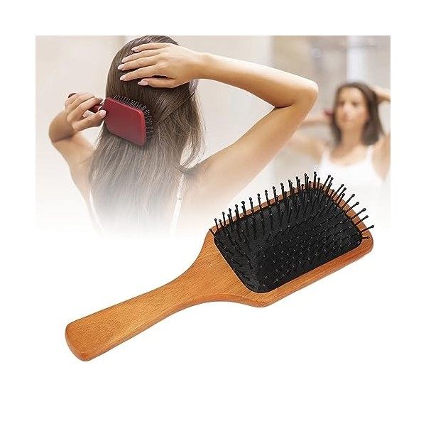 Peigne à Coussin Dair élastique pour Barbe, Dents de Peigne Rondes, Poignée Incurvée, Matériau Durable, Facile à Transporter