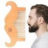 Peigne à moustache en bois | Peignes à dents fines en bois de poirier à barbe - Peigne de poche Hommes Coiffure Styling Barbe