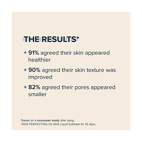 Paulas Choice SKIN PERFECTING 2% BHA Lotion Exfoliant - Peeling Visage Élimine les Points Noirs, Pores Dilatés & Imperfectio ...