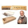 Peigne en bois pliant personnalisé de barbe de moustache de poche gravé au laser, peigne pliant personnalisé de bois de santa