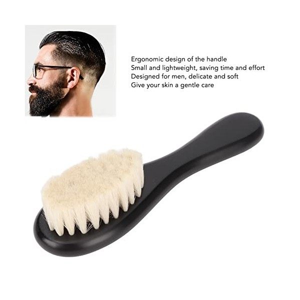 Balayage des Cheveux Nettoyage Barbe Brosse Cou Barbier Brosse à Barbe en Nylon Doux Cheveux Nettoyage Barbe Style Brosse de 