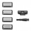 Lot de 4 sabots pour tondeuse Philips OneBlade et OneBlade Pro, QP2520, QP2530, QP2620, QP2630, QP6510, QP6520, pour cheveux 