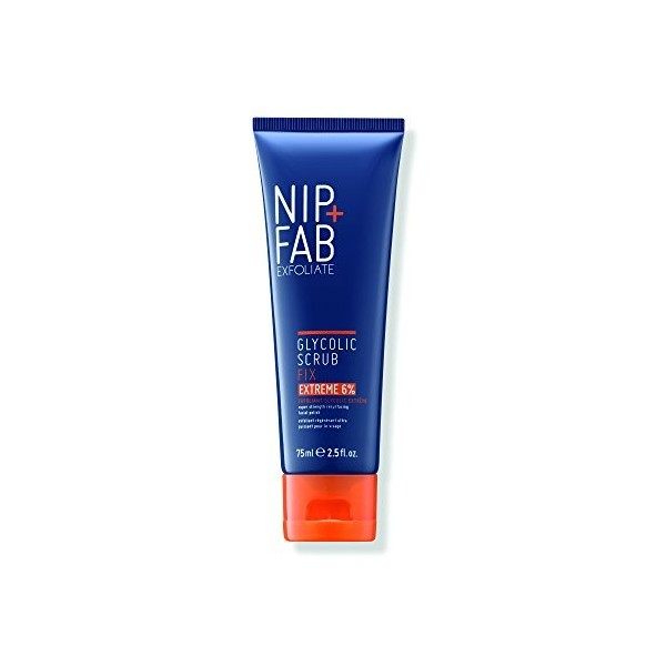 Nip + Fab Glycolic Acid Fix Face Scrub Extreme | Exfoliant Visage à lAcide Salicylique Aloe Vera | Nettoyage des Pores | 75 