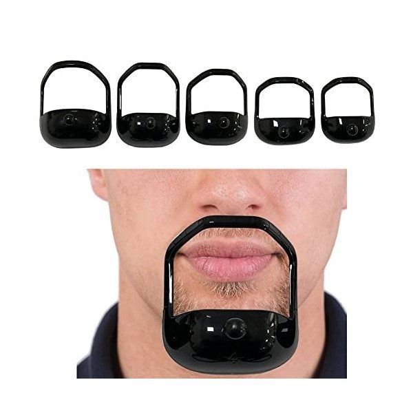 Goatee Lot de 5 gabarits de rasage pour homme, kit cadeau de toilettage pour toute barbe, utilisation avec une tondeuse à bar