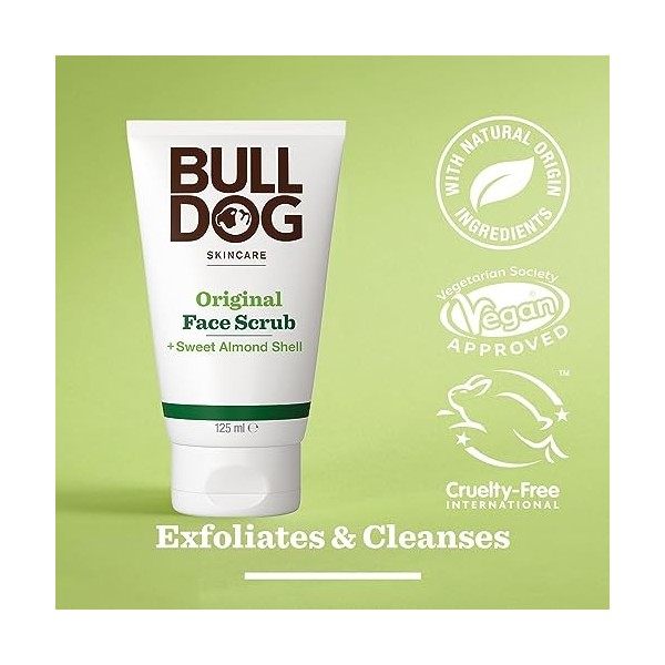 Bulldog Soins de la peau pour homme Original Gommage Visage&nbsp;–&nbsp;125&nbsp;ml Gommage / Exfoliants