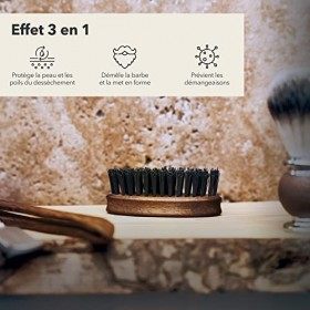 Störtebekker® Peigne à barbe premium en bois avec étui en cuir fait à la main - met chaque barbe en forme grâce à la dentelur