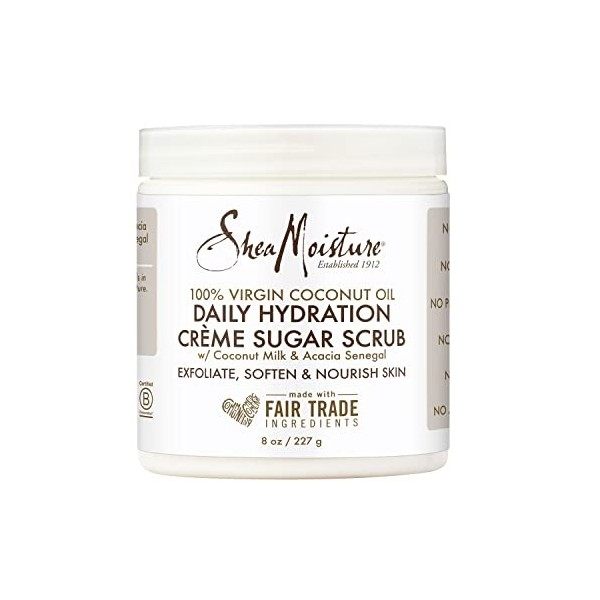 Shea Moisture 100 Percent Virgin Coconut Oil Daily Hydration Creme Sugar Gomage Gommage / Exfoliants