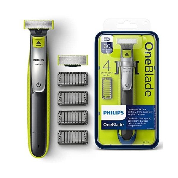Philips QP2530/30 OneBlade avec lame de rechange + 4 sabots barbe