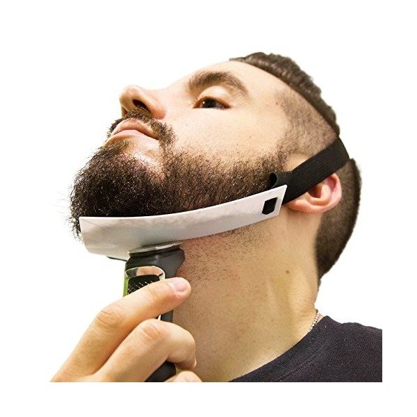 Aberlite Barbe Shaper - Barbe Décolleté Guide - mains libres et flexible - Lultime Décolleté Barbe Shaping Tool - Guide Barb