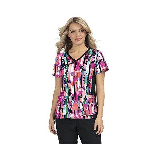 KOI Lite 385PR Raquel Scrub Haut pour femme, Coups daquarelle, XX-Large plus