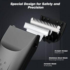 Tondeuse Corps Homme IPX7 Étanche, Lame En Céramique Antirouille, Tondeuse Parties Intimes, Rasoir Corps, Élimine Facilement 
