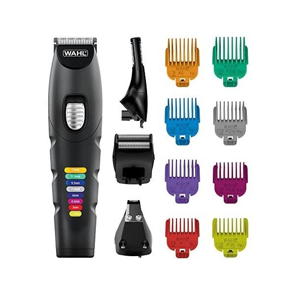 Wahl Colour Trim 8 en 1 Multigroomer, Multi Groomer, Tondeuse de corps pour homme, Toilettage du visage et du corps pour homm