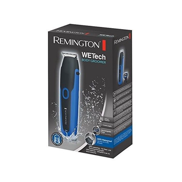 Remington Tondeuse Rasoir Corps Etanche, 5 Sabots, Lames Haute Qualité, Batterie Lithium - BHT6255 Wetech