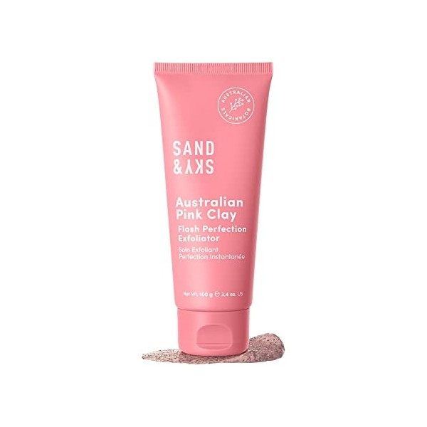 Sand & Sky - Gommage Visage Nettoyant Visage | masque visage exfoliant à largile rose dAustralie avec hydratant pour le soi