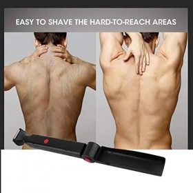 KUYT Épilation du Dos et Électrique Rasoir corporel pour Homme Dos Tondeuse avec Pliable Manche Extra Long Une Utilisation Sè