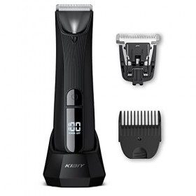 Kibiy Tondeuse électrique à laine pour homme – Kit de tondeuse à poils étanche avec tête de lame en céramique de rechange et