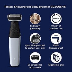 Bodygroomer BG3005 Cordless - Skin Friendly, Showerproof, Full Body Hair Shaver and Trimmer