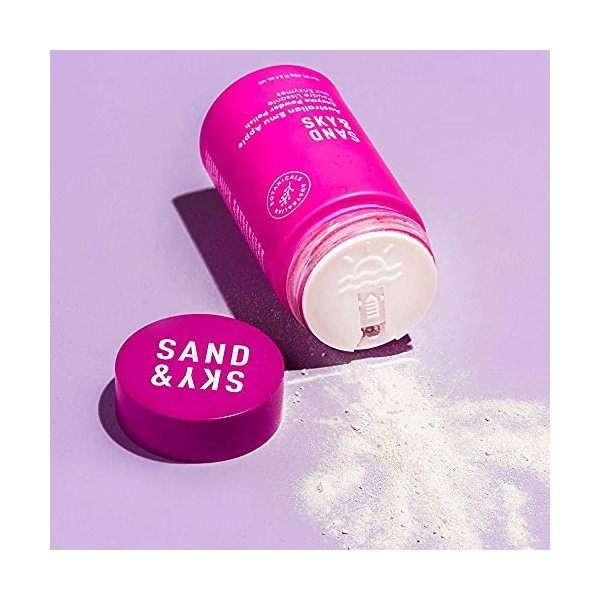 Sand & Sky Poudre lissante aux enzymes à la pomme démeu dAustralie - exfoliant/nettoyant pour le visage aux enzymes de papa G...