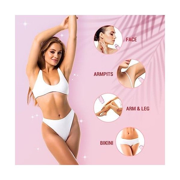HEBECA Tondeuse de bikini 2 en 1 pour femme – Rechargeable, étanche IPX7, toiletteur pubien humide/sec, épilation lisse et in