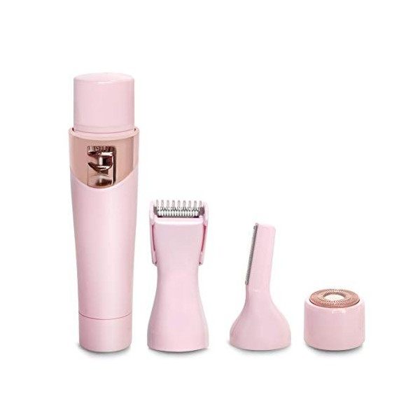 Magnitone FuzzOff Tondeuse de Précision Épilateur 3-en-1 Rechargeable pour Femme pour Visage, Menton, Moustache, Sourcils, Co