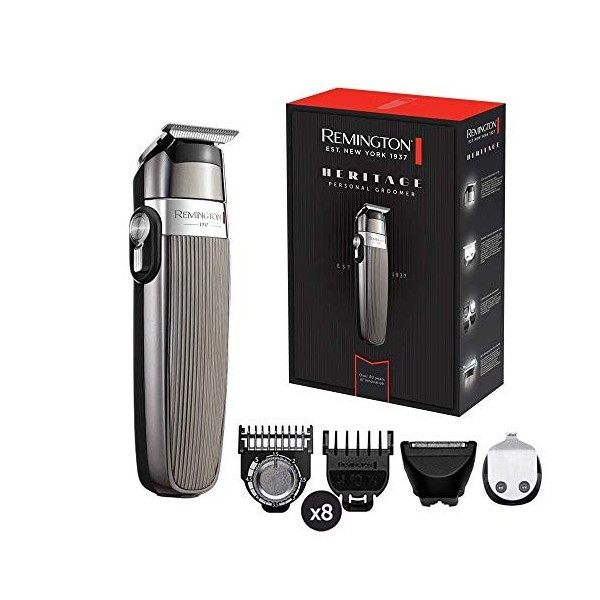 Remington Tondeuse Barbe [Multifonction Cheveux et Barbe] Heritage Design Premium Vintage, Précis, Lames T en acier inoxydab