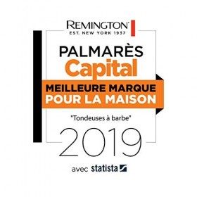 Remington Tondeuse Barbe [Multifonction 10 accessoires] Edge Polyvalent: Poils du visage & du corps,Lames Acier, 4 têtes int