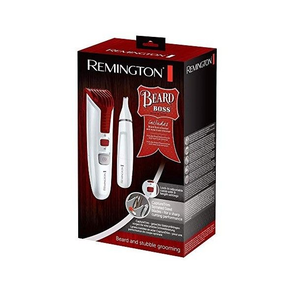 Remington Tondeuse Multifonction Homme Cheveux et Barbe, 11 Hauteurs de Coupe, Lames Précises Anti Irritation - MB4122 Beard 