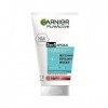 Garnier Pure Active - Nettoyant Visage 3-en-1 - Exfoliant & Masque Purifiant & Anti-Imperfections - Enrichi en Argile Blanche