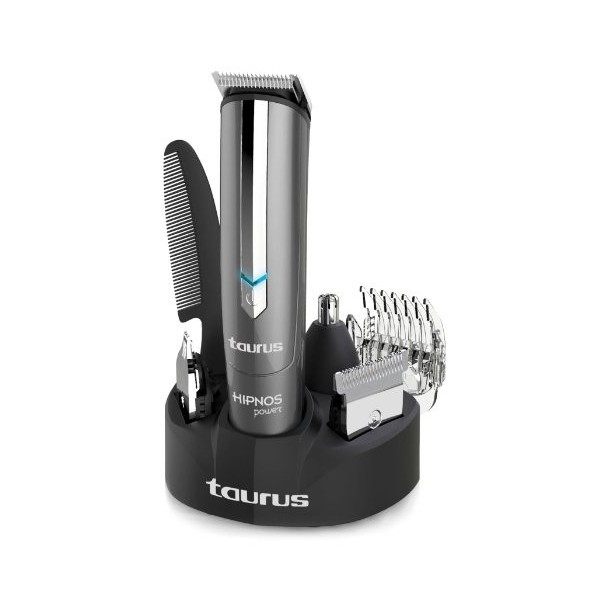Taurus Hipnos Power - Tondeuse Multifonction, 4 têtes Iinterchangeables, Utiliser avec ou sans Câble, Batterie Rechargeable, 