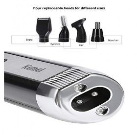 Tondeuse électrique 4 en 1 : tondeuse à barbe, tondeuse à cheveux, rasoir pour corps, tondeuse nez prise européenne 