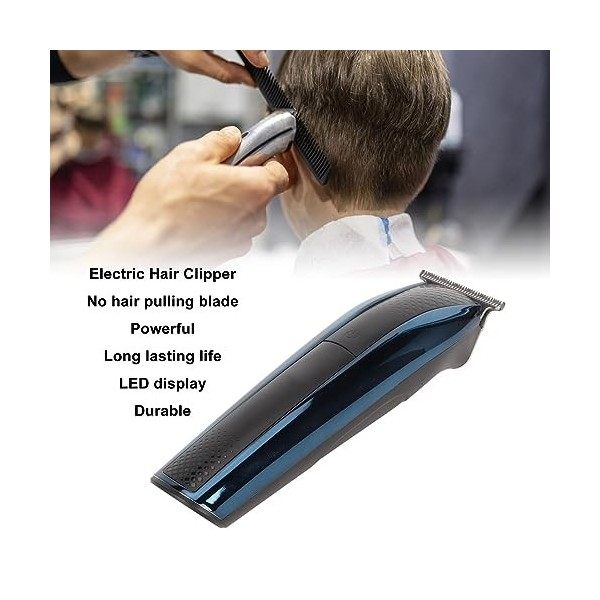 Tondeuse à Cheveux électrique avec 5 Peignes de Guidage, Tondeuse à Cheveux Rechargeable par USB Kit de Toilettage pour Salon
