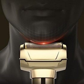 Tondeuse à Cheveux, Moteur en Cuivre Rechargeable 6 W, Rasage Propre, Rasoir électrique 2 en 1 avec Peigne Limite 4 Pièces po