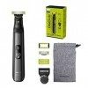 Philips OneBlade Pro 360 Visage + Corps : rasoir et tondeuse à barbe électrique, avec sabot 14 hauteurs, système de protectio