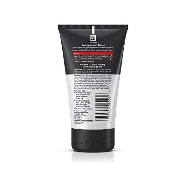 Johnson - Hommes Neutrogena Razor Défense Face Scrub, 4,2 Once Gommage / Exfoliants