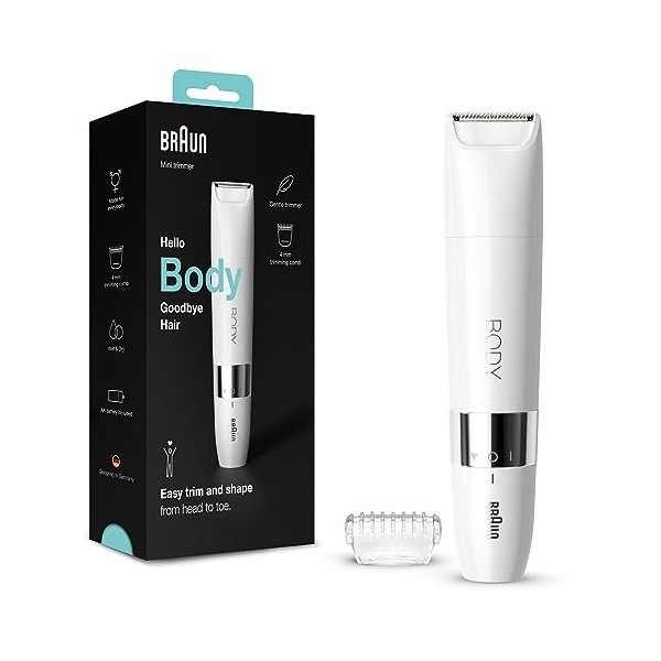 Braun Face Mini FS1000 - Rasoir Visage Électrique Pour Femme, Blanc